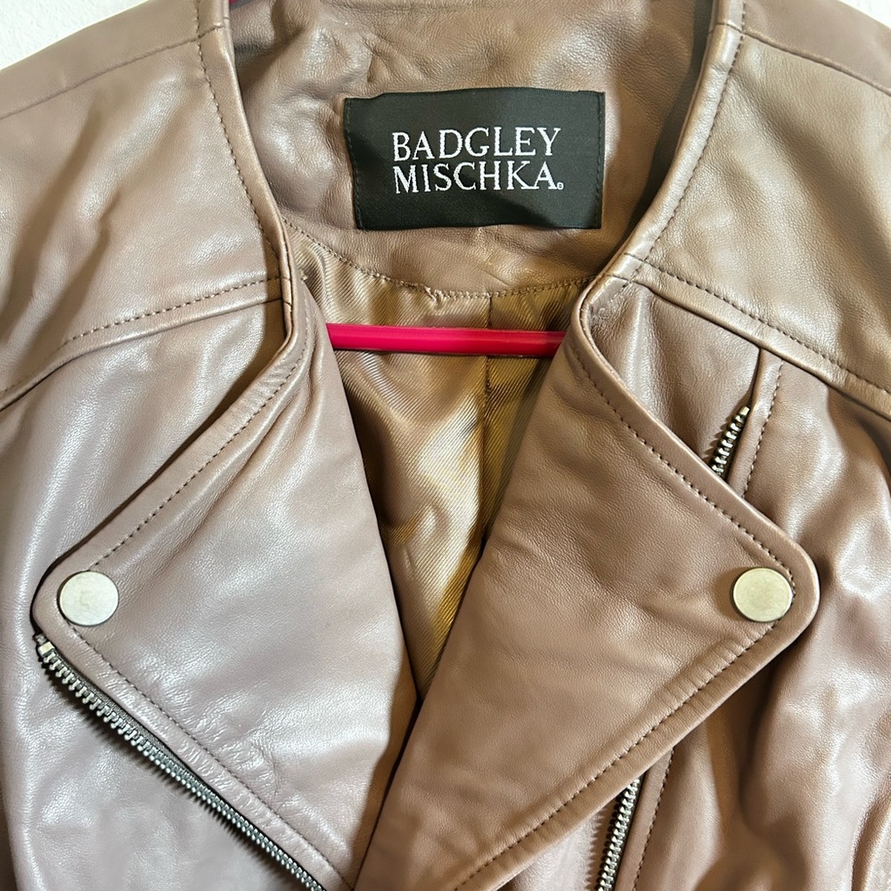 Badgley Mischka Rosewood Genuine Leather Jacket